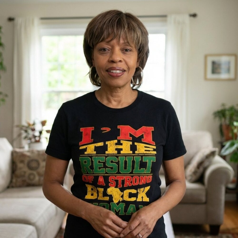 I’m the Result of a Strong Black Woman Graphic Tee | Pan-African Pride Shirt | S